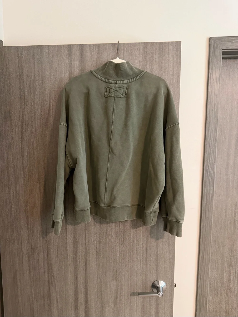 We The Free Moss Green Snap Up Pullover - Picture 6 of 6